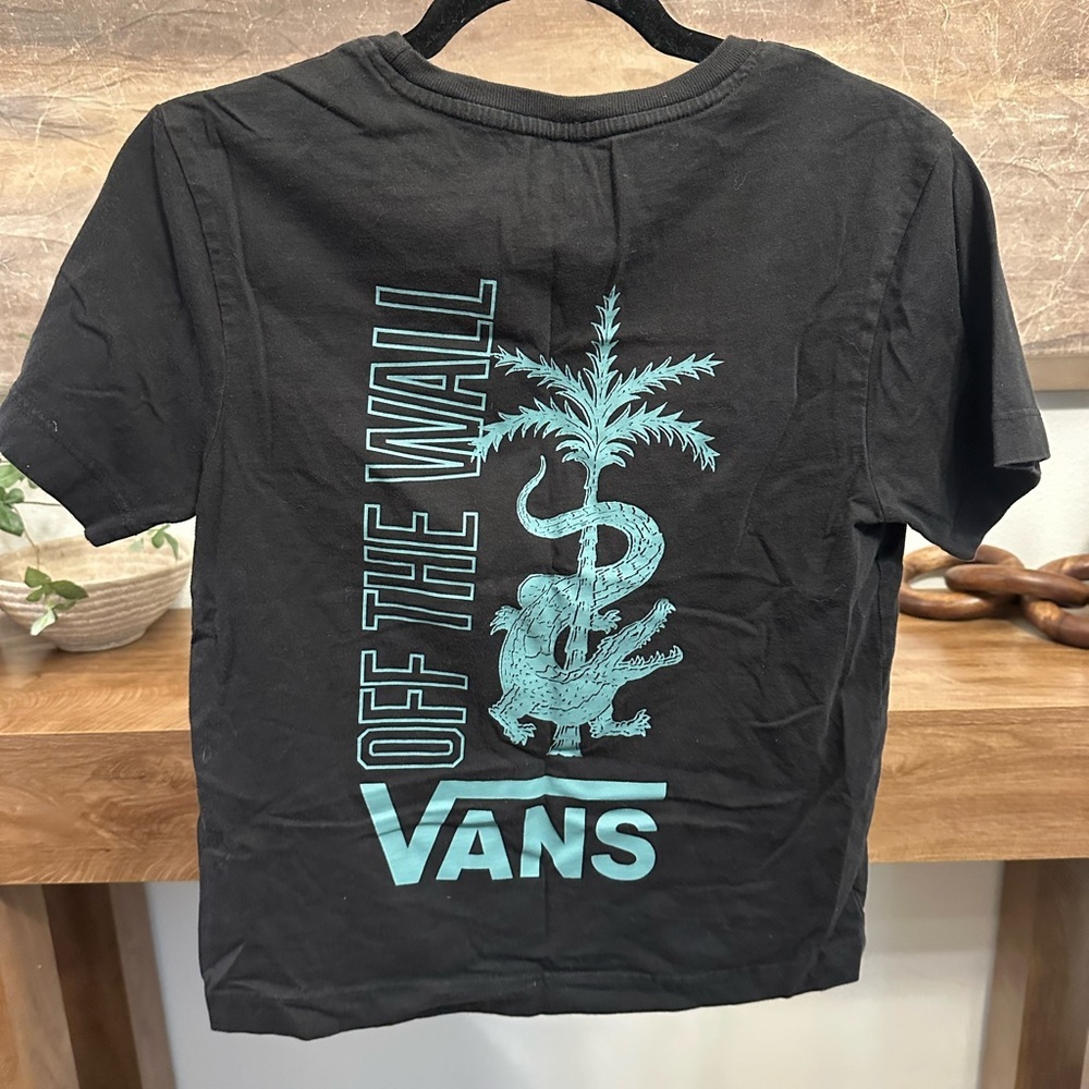 Vans Black Tee with Blue Graphic